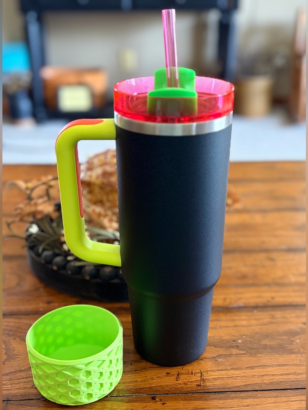 Stanley Neon Quencher 30oz with Etch and Ember boot. - Picture 5 of 5